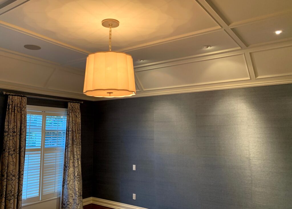 painting coffered ceiling